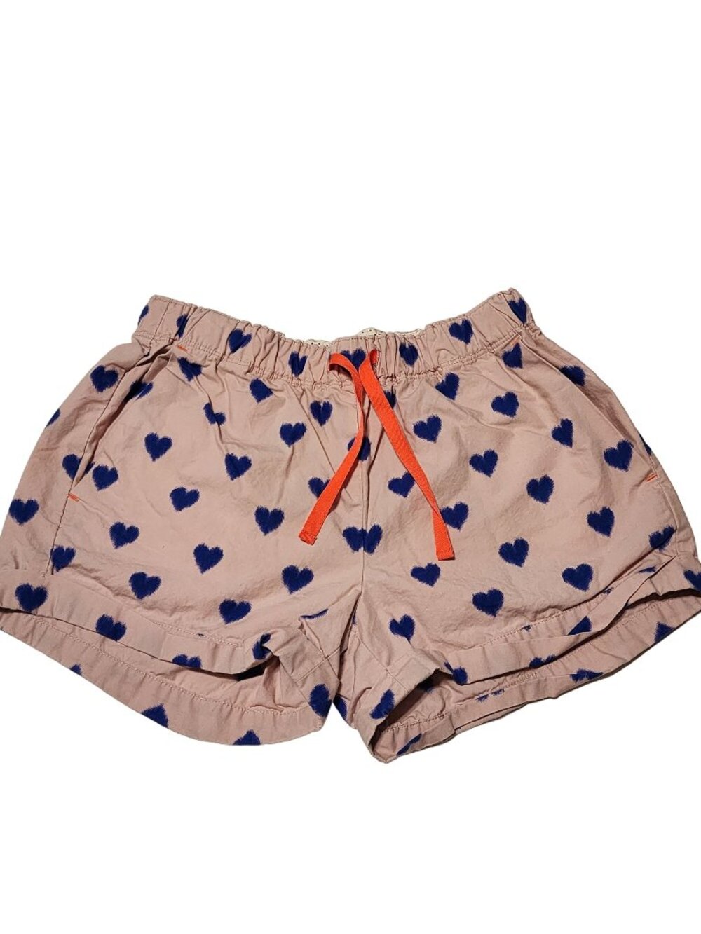 Crewcuts size 10 girls shorts pink blue hearts